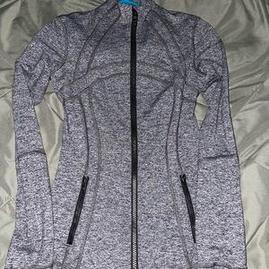 Women's Gray Zip-Up Jacket